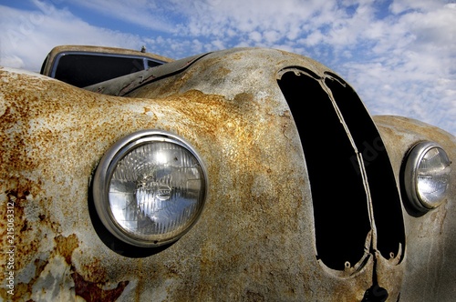 Old BMW junk car