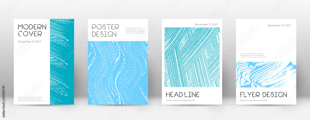 Cover page design template. Minimal brochure layout. Classic trendy abstract cover page. Pink and bl