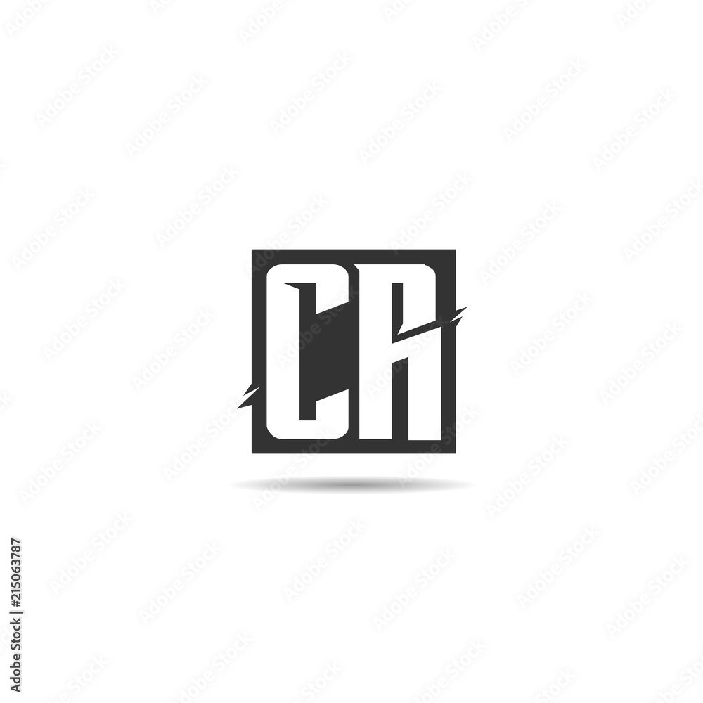 Obraz premium Initial Letter CR Logo Template Design