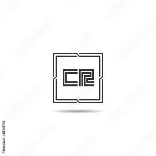 Initial Letter CR Logo Template Design