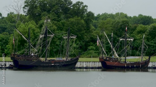 Replica ship from age of discovery. Docked in Demopolis, Alabama. photo