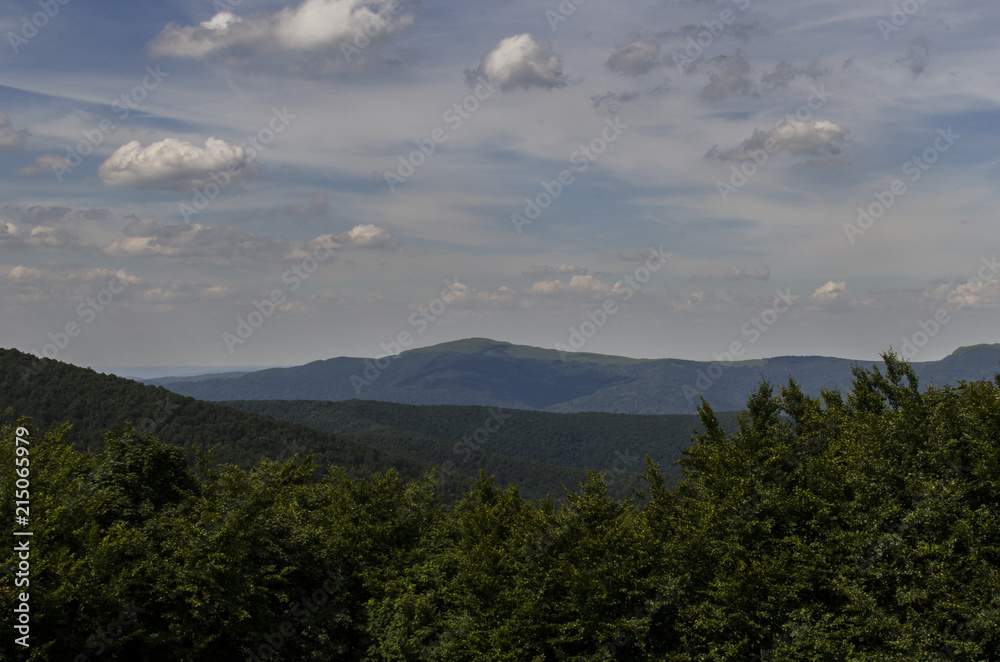 Obraz premium panorama Bieszczady połoniny