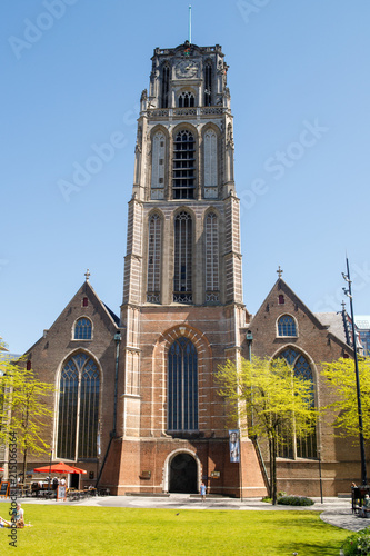 The Church of St. Lawrence (Grote of Sint-Laurenskerk, 1449-1525) is a Protestant Church in the center of Rotterdam. It is the only remnant of a medieval city . photo