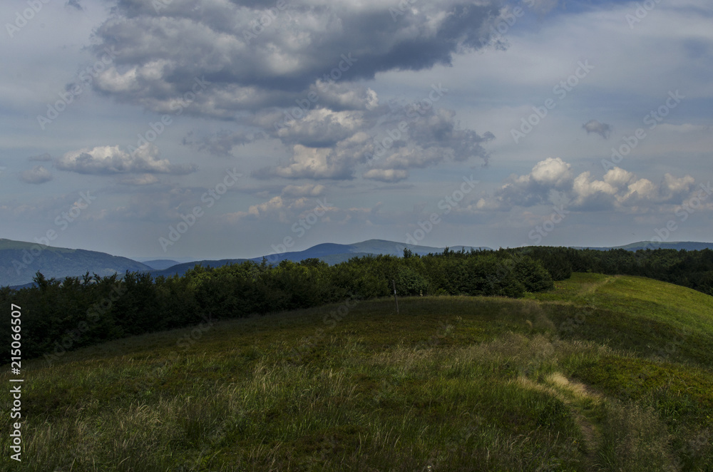 Fototapeta premium panorama Bieszczady połoniny