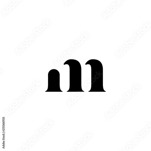 m letter initial logo photo