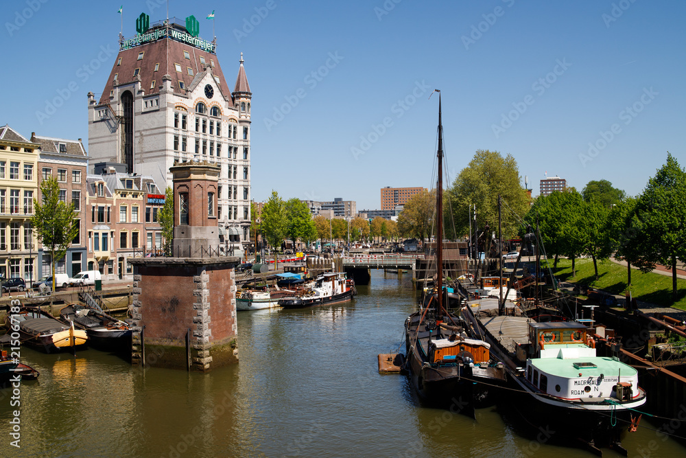 The City of Rotterdam, Oude Haven, the oldest part of the harbour, the historic dockyard dock, an Old ship, , Netherlands