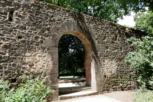 Old Roman city wall of the city Trier, Germany,