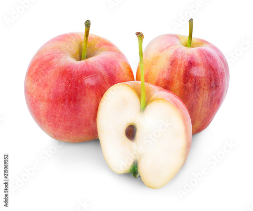 sliced apple isolated