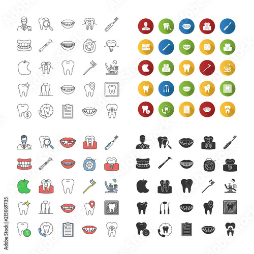 Dentistry icons set