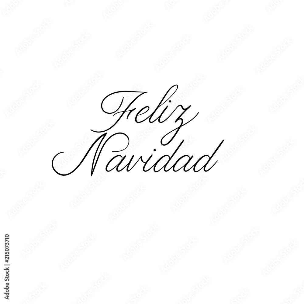 Feliz Navidad Lettering Greeting Card. Merry Christmas in Spanish. Vector Modern Calligraphy. Christmas Decor Feliz Navidad Lettering Greeting Card. Merry Christmas in Spanish. Vector Modern Calligraphy. Christmas Decor