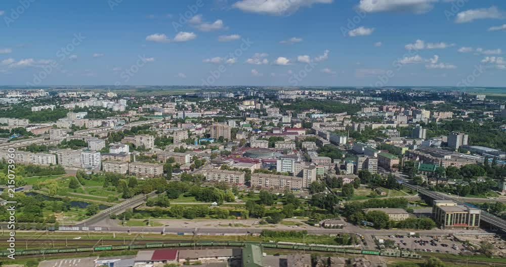 Ukraine. Rivne city. timelapse from the air Ukraine. Rivne city. timelapse from the air