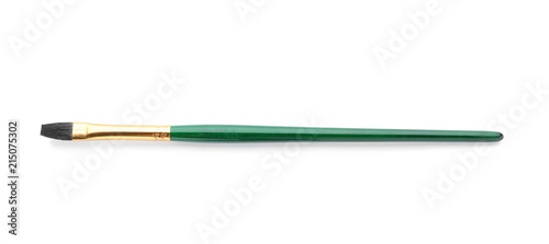 Brush for painting on white background. School stationery