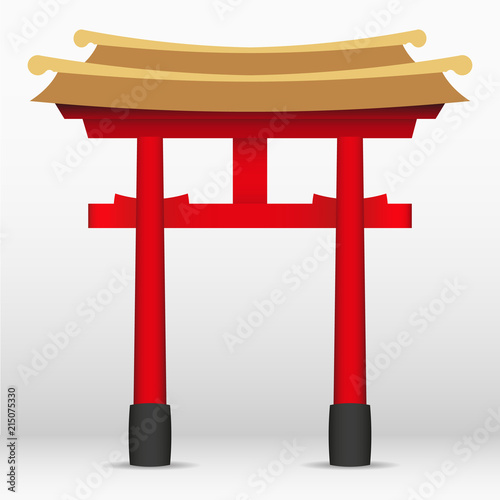 The entrance with roof in Chinese style which decorate with hanging lanterns.