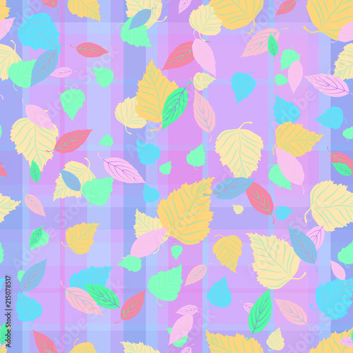 Abstract seamless background of autumn leaves