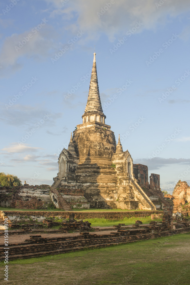Famous Thai temple, Wat Phra Si Sanphet in Ayutthaya, Thailand