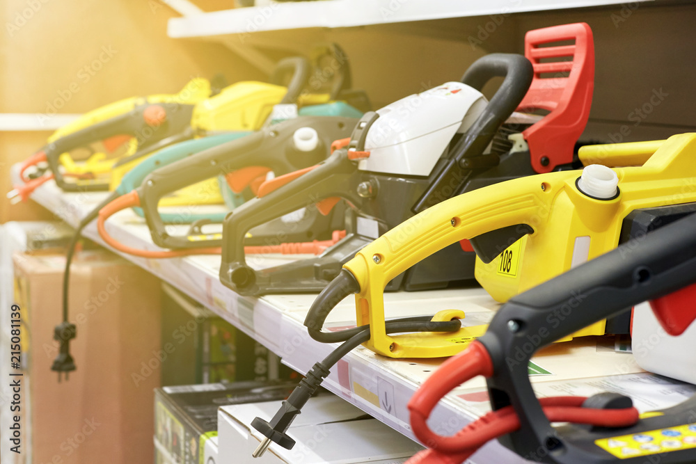 A set of electric tools. A set of electric tools.