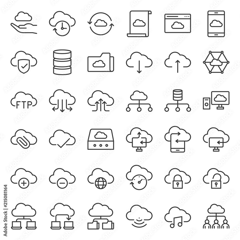 cloud storage and network simple icon cloud storage and network simple icon