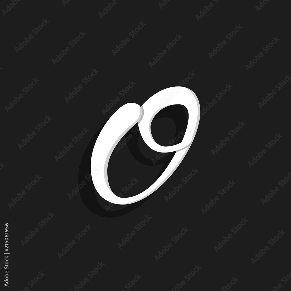 Vector Handwritten Logo Letter O Vector Handwritten Logo Letter O