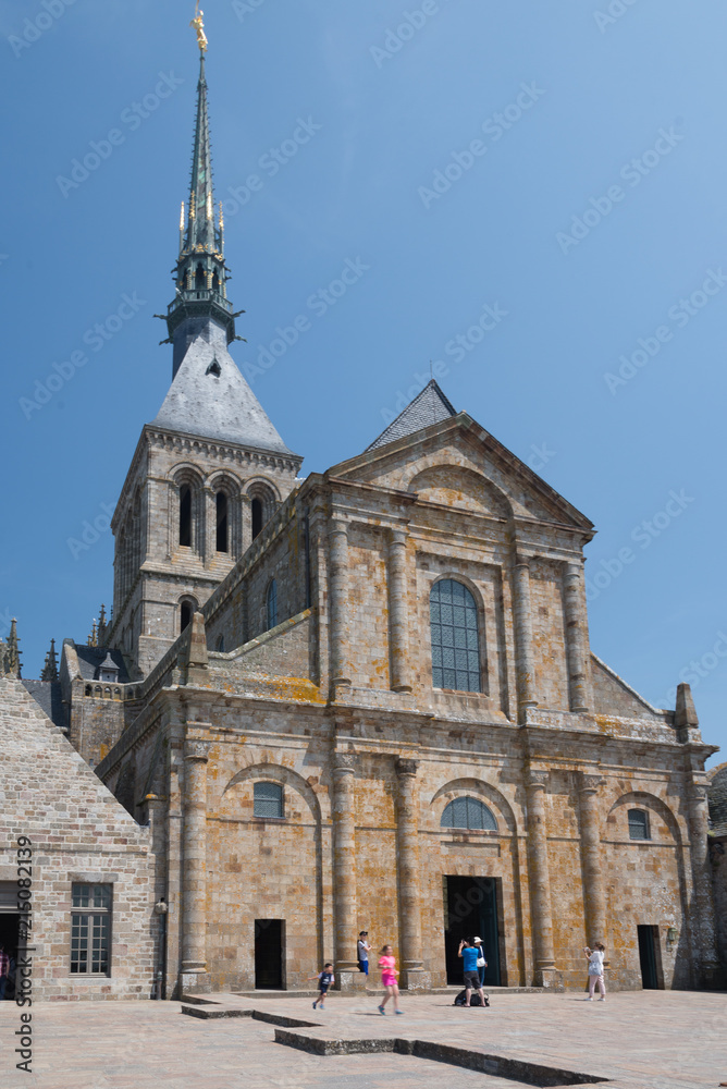 Obraz premium Abadia medieval Mont Saint Michele, Normandia , Francia