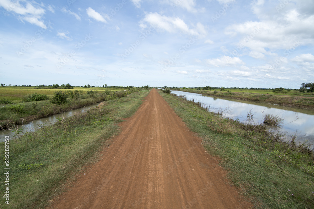 CAMBODIA KAMPONG THOM AGRICULTURE WATER CANAL CAMBODIA KAMPONG THOM AGRICULTURE WATER CANAL