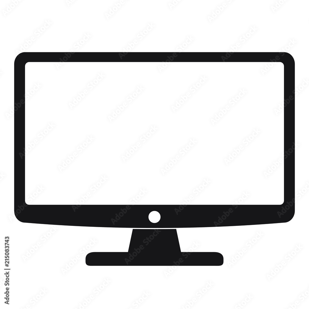 Vettoriale Stock Monitor icon, modern tv icon, TFT LED wide screen smart tv  icon | Adobe Stock