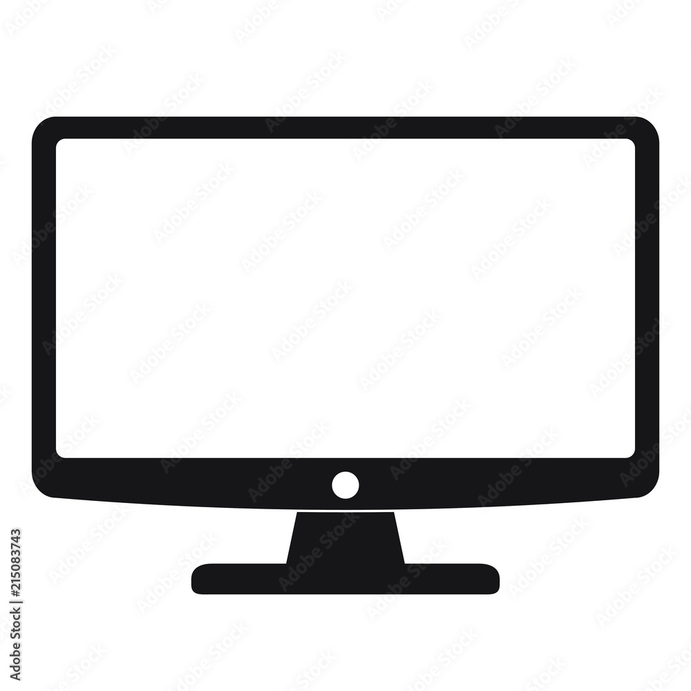 Monitor icon, modern tv icon, TFT LED wide screen smart tv icon Monitor icon, modern tv icon, TFT LED wide screen smart tv icon