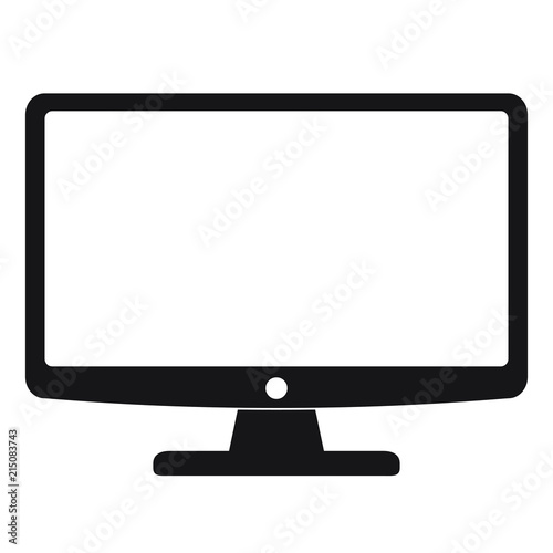 Monitor icon, modern tv icon, TFT LED wide screen smart tv icon