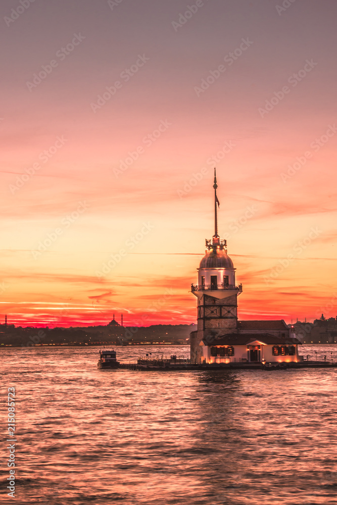 Fototapeta premium View of famous Maiden Tower,a medieval building