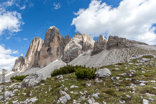Tre Cime di Lavaredo northern side, Dolomites, Italy