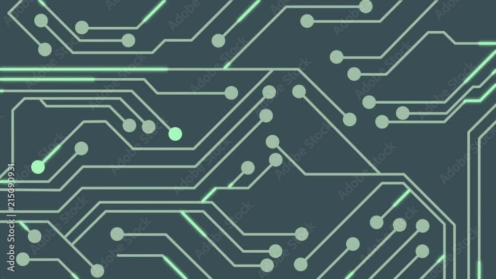  Circuit Board Green Background