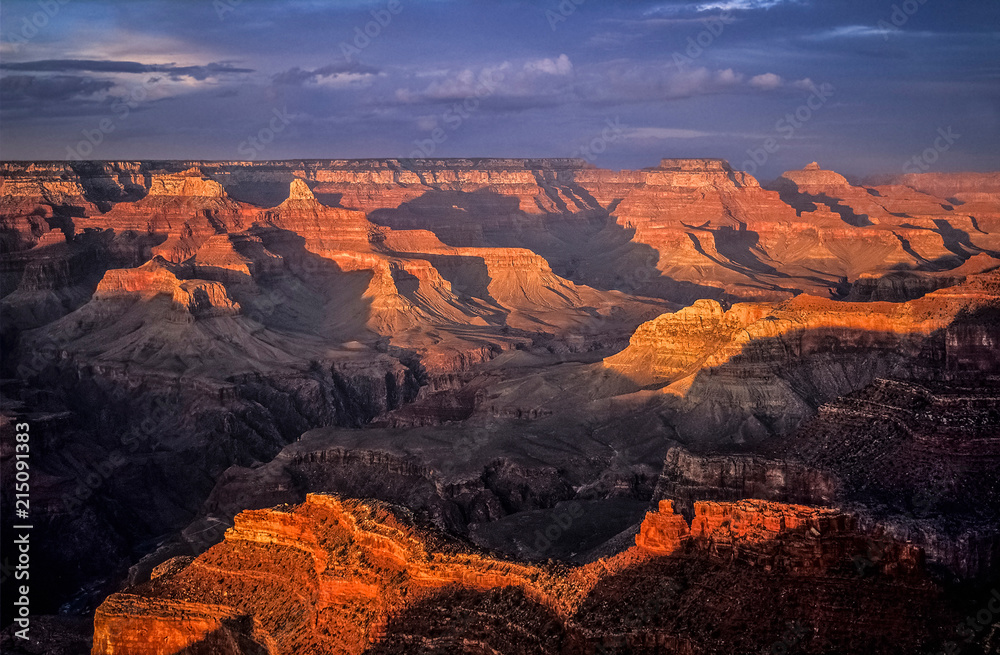 Plakat View of the Grand Canyon, Grand Canyon National Park, Arizona, USA, at sunset from south rim.