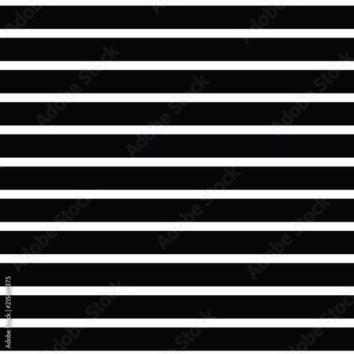 Seamless vector classic stripe pattern with horizontal parallel stripes in black with a white background. Texture background.