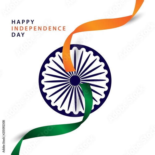 Happy India Independence Day Vector Template Design Illustration