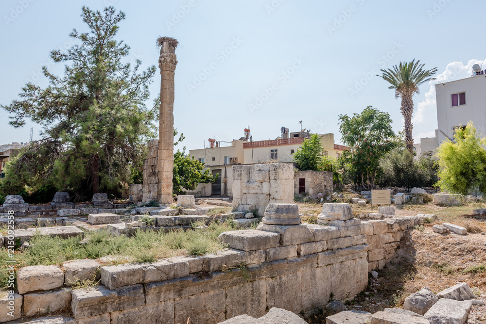 Ancient Roman Ruins of Temple of Jupiter Museum located in Silifke,Mersin,Turkey.During the Byzantine Empire era, the temple was transformed into a church