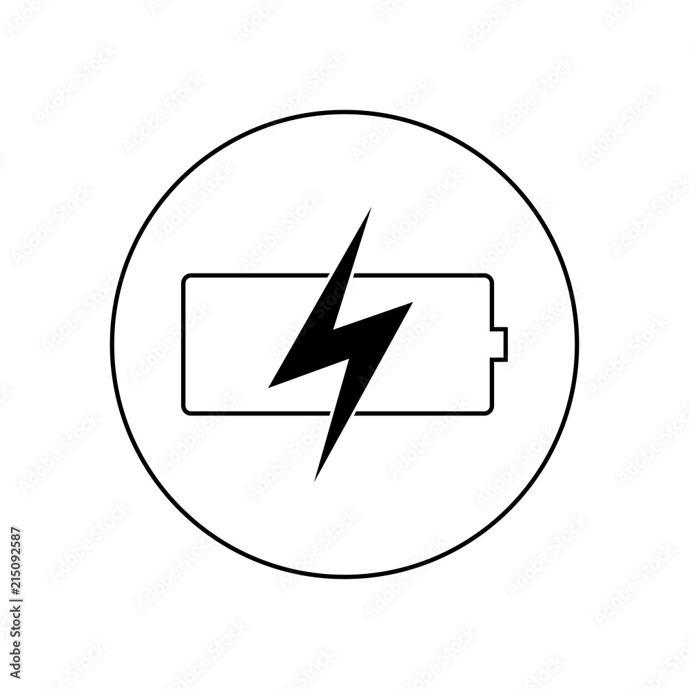 Battery charging icon, logo Battery charging icon, logo
