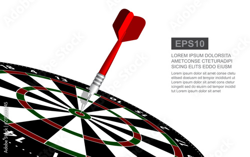 Dartboard vector illustration isolated for darts game. Target in the center.