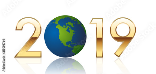 2019 - terre - environnement - carte de vœux - climat - réchauffement climatique - Amérique
