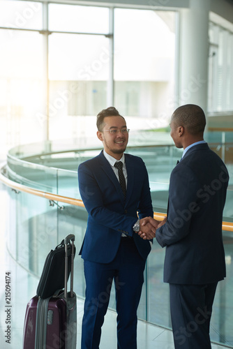 Meeting business partner