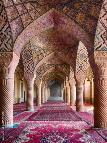 Nasir al Mulk mosque interior, Shiraz, Iran