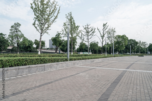 Park, the foreground is pedestrian pavement