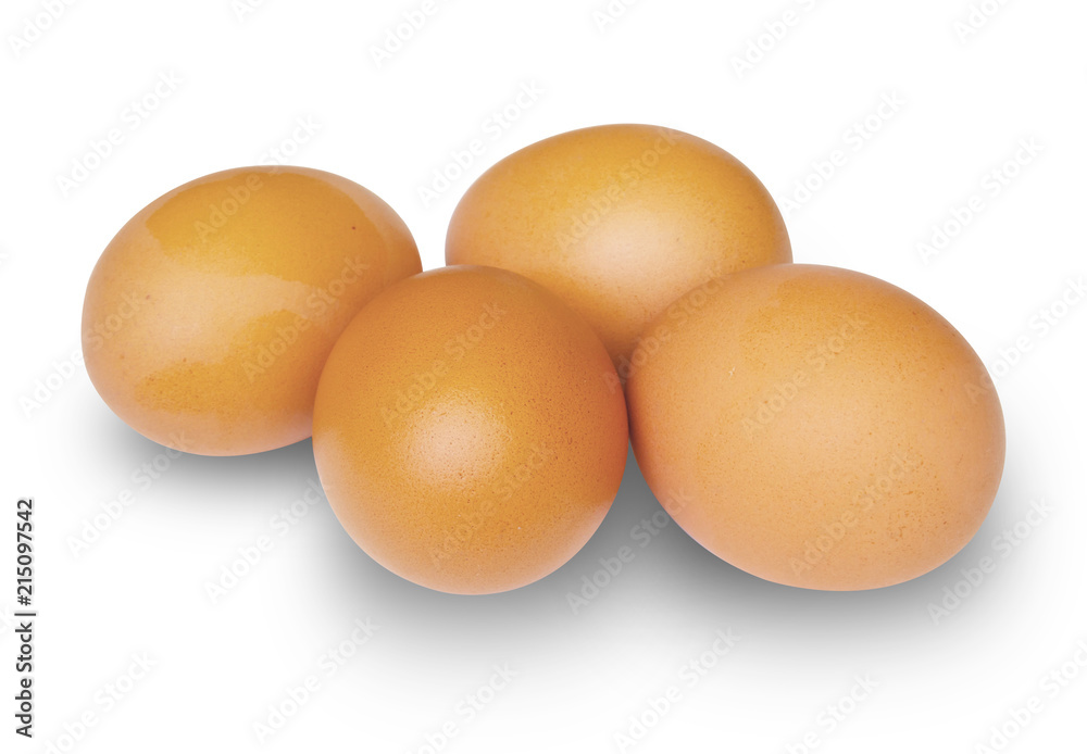 Isolated Studio Shot. Eggs With Clipping Path On White -By Pen Tool Isolated Studio Shot. Eggs With Clipping Path On White -By Pen Tool