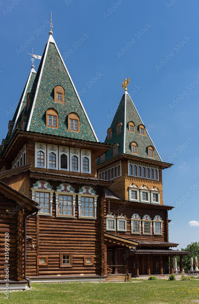 Wooden palace of Tsar Alexei I Mikhailovich in Kolomenskoye, Moscow, Russia