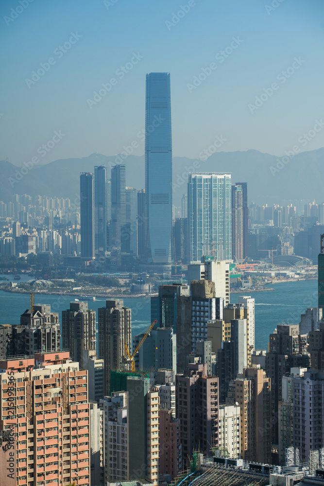 Fototapeta premium Pejzaż Hongkongu