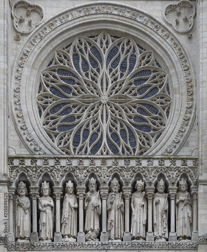 Detail view of Amiens Cathedral, France