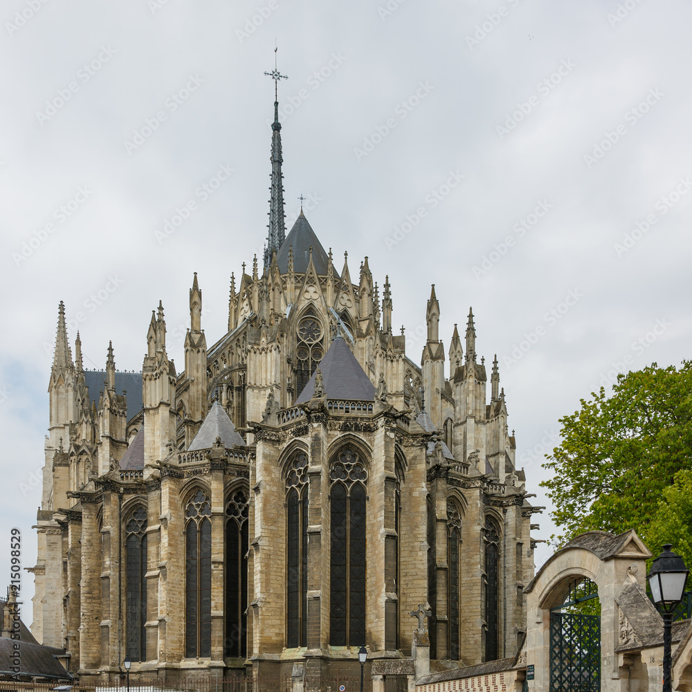 Exterior view of the Choir of Amiens cathedral, France