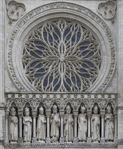 Detail view of Amiens Cathedral, France