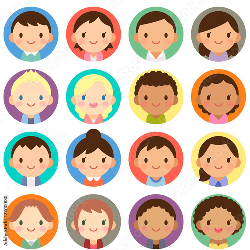 世界の人々 人種 男女 顔 かわいい フラット 丸アイコン セット Stock Vector Adobe Stock 世界の人々 人種 男女 顔 かわいい フラット 丸アイコン セット Stock Vector Adobe Stock