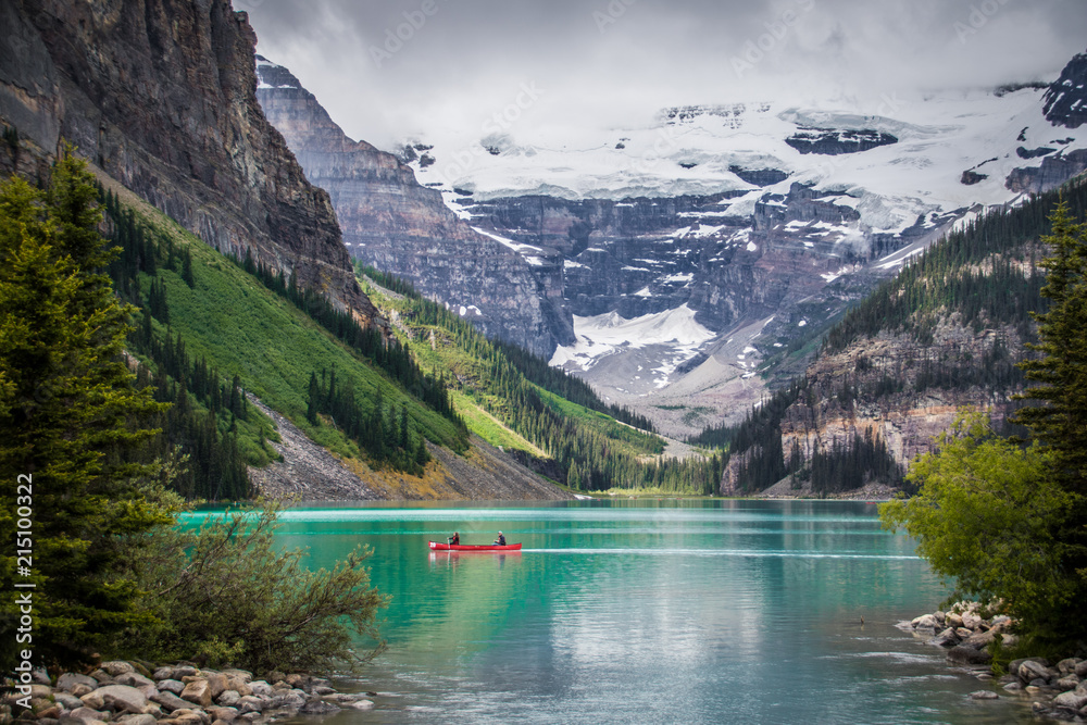 Canoe on Lake Louise
