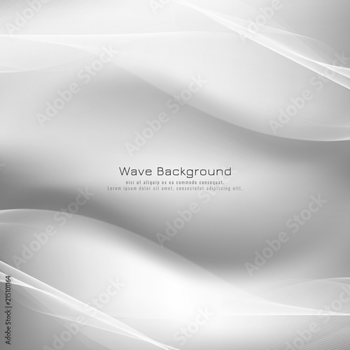 Abstract bright grey wave vector background