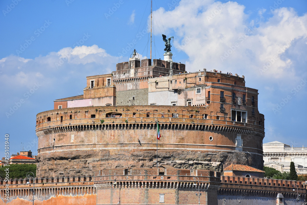 Rome,  view of the Sant'Angelo castle.